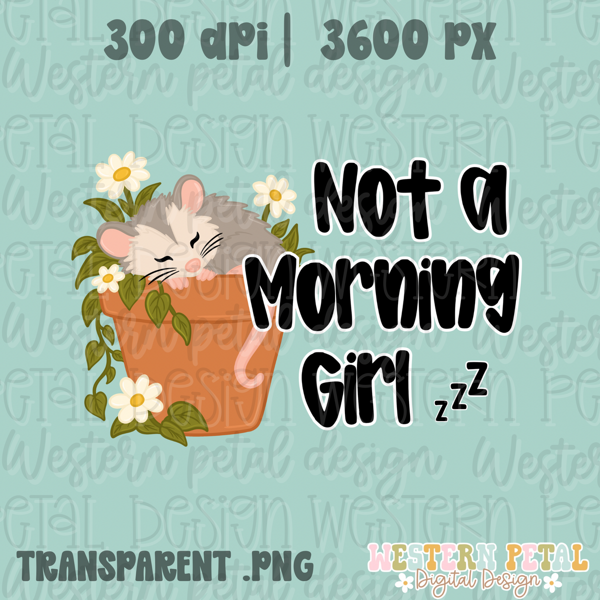 Not a Morning Girl Shirt PNG