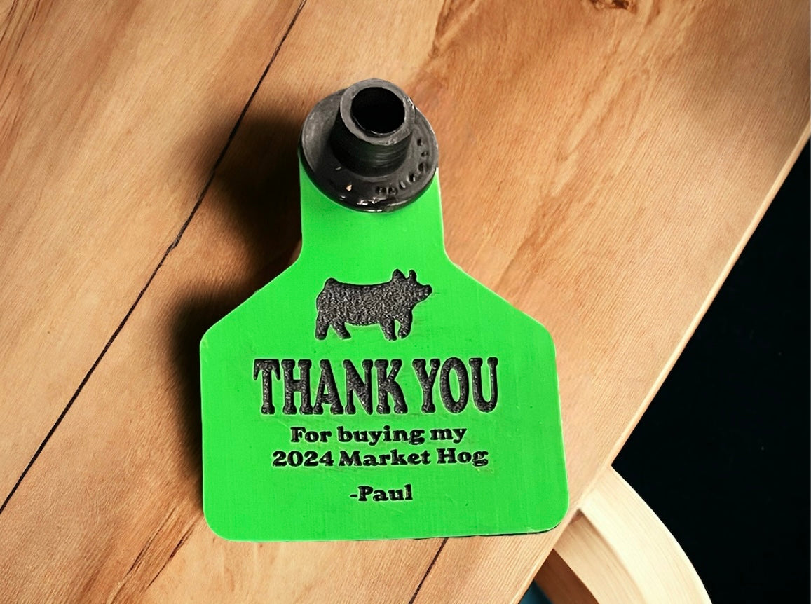 Small Custom laser engraved ear tag for livestock