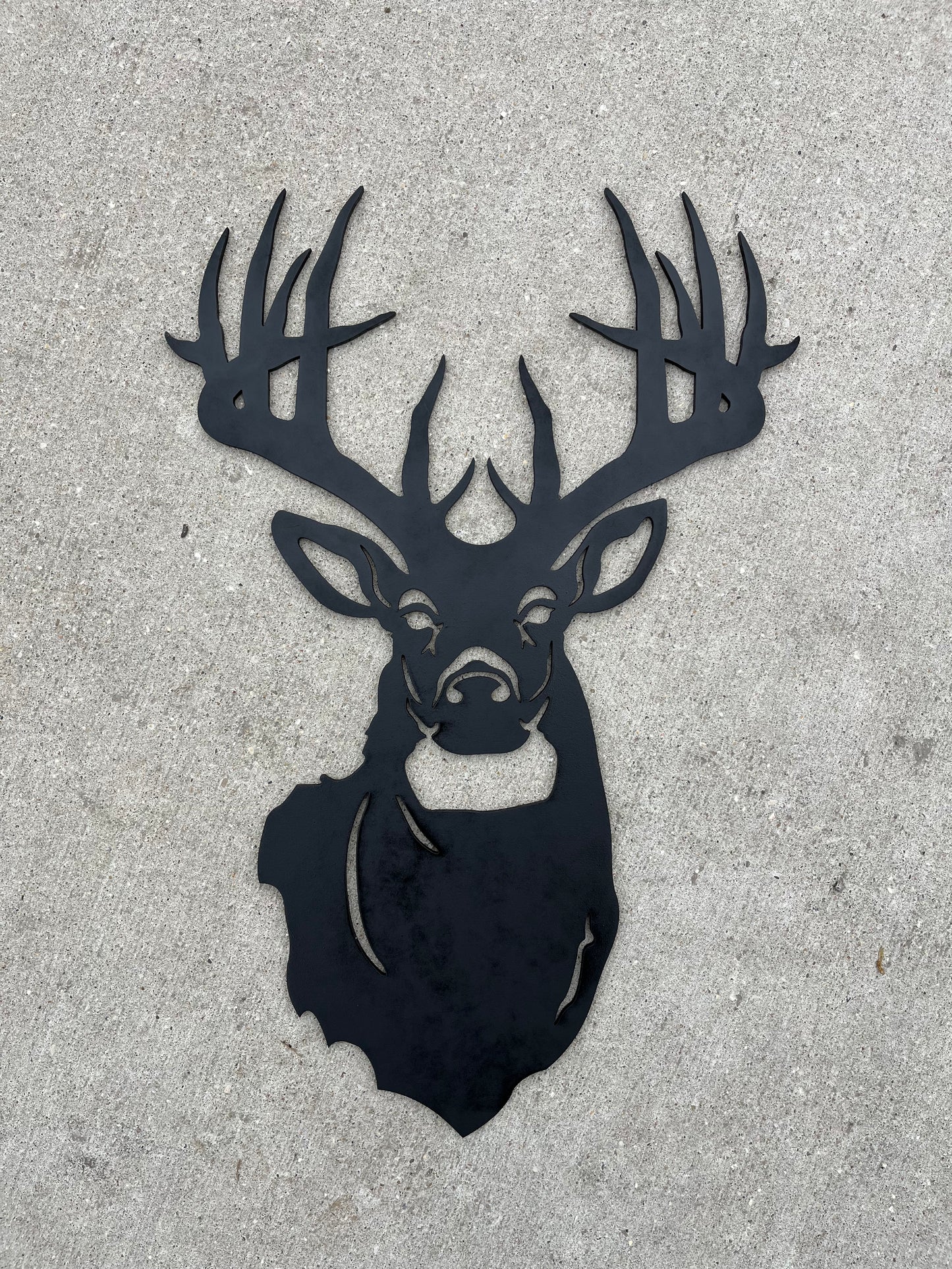 Black whitetail buck wall sign