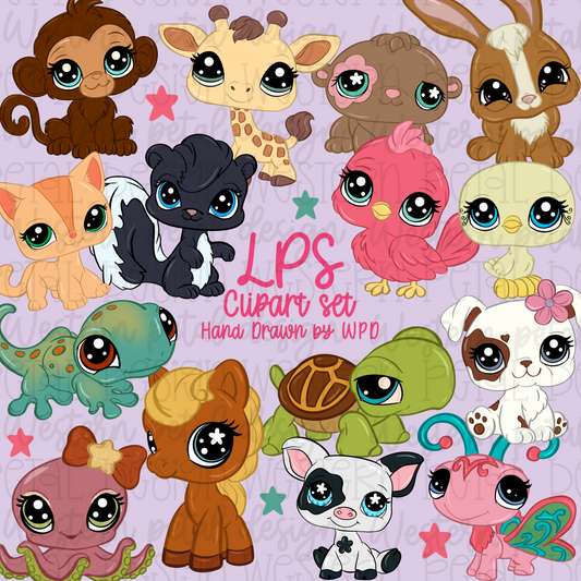 LPS Hand Drawn Clipart Bundle