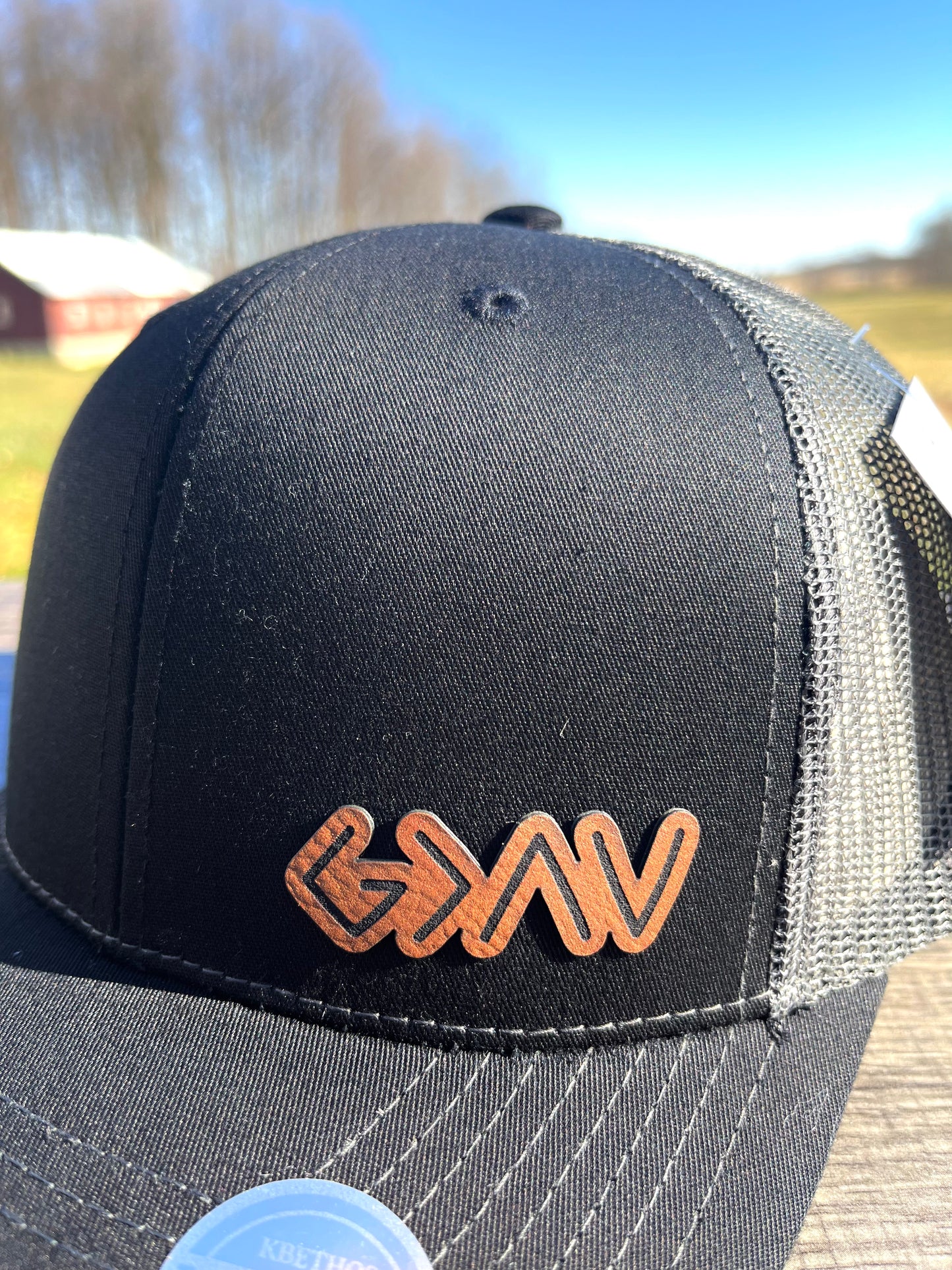 God is Greater leather patch hat