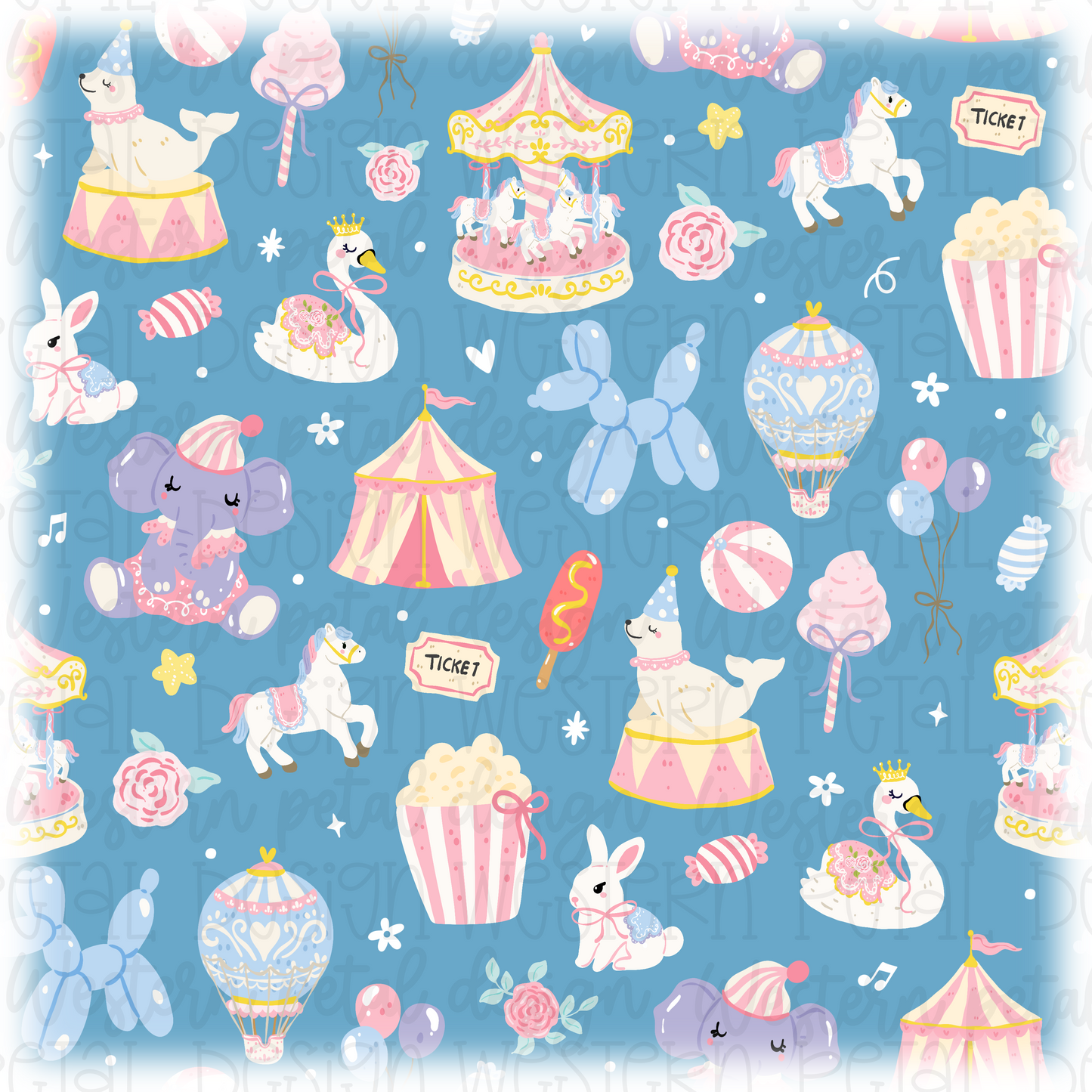 Pastel Carnival Seamless Pattern