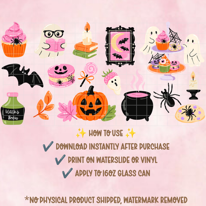 Haunted Tales Glass Can Wrap PNG