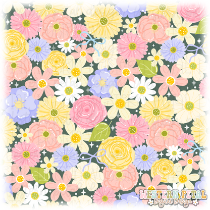 Wildflower Seamless Pattern PNG