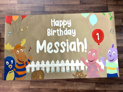 Backyardigans Hand-Painted Birthday Custom Banner