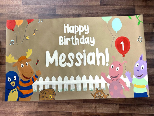Backyardigans Hand-Painted Birthday Custom Banner