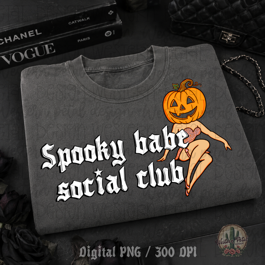 Spooky Babe Social Club PNG