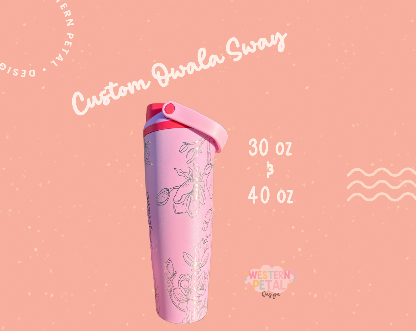 Custom Engraved Owala Sway Tumbler –  30 / 40 oz