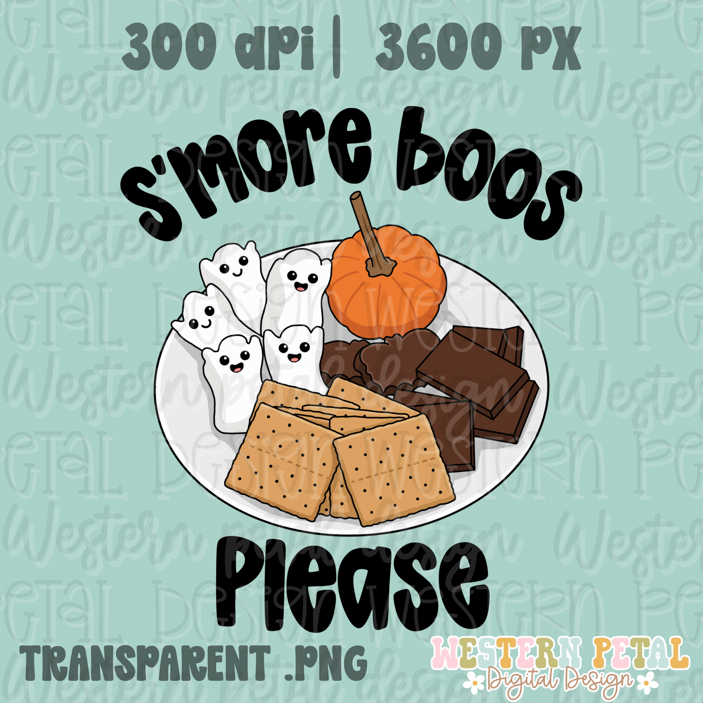S’more Boos Halloween PNG