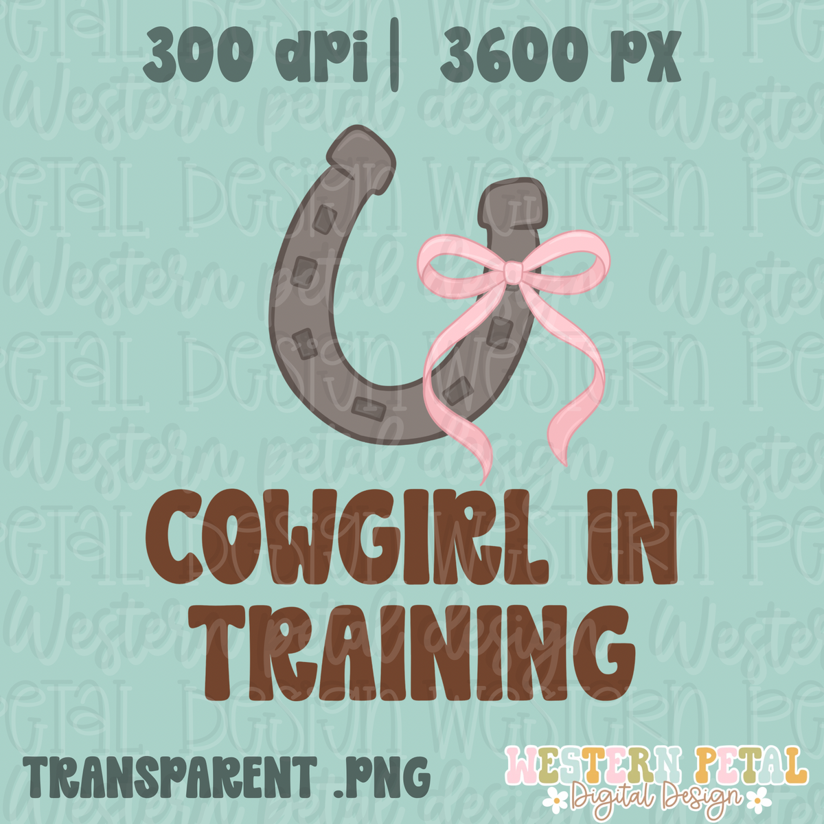 Cowgirl in Training Shirt PNG