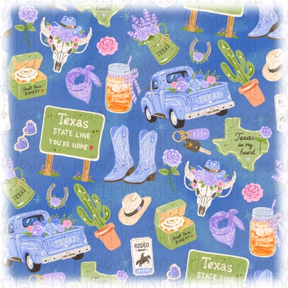 Texas Western Seamless Pattern PNG