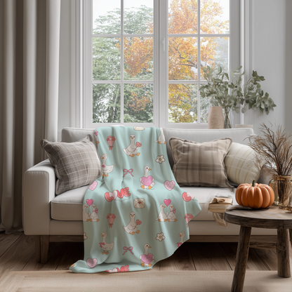 Hand Drawn Valentine Goose Seamless Pattern | 12x12” 300 DPI Digital Paper | Cute Love Ducks Background for Sublimation, Scrapbooking, Craft