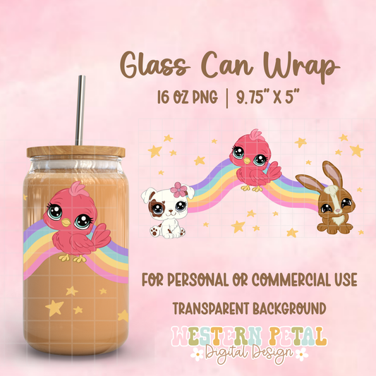 LPS Rainbow Glass Can Wrap PNG