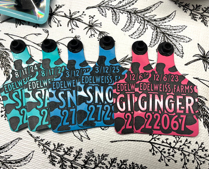 Large Custom laser engraved ear tag for livestock