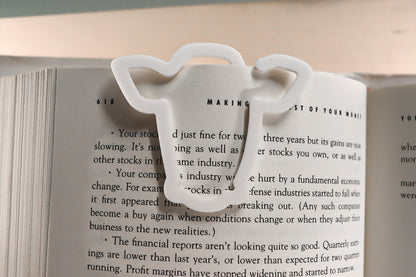 Cow acrylic bookmark, paper clip, bag clip