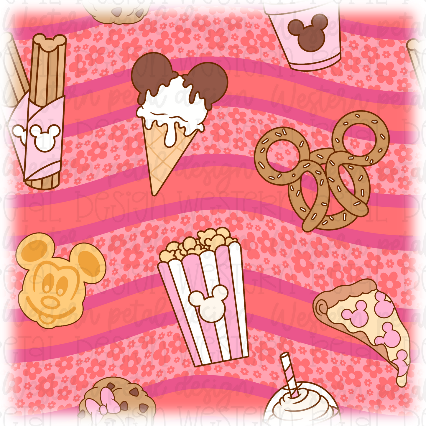 Retro Magical Snacks Seamless Pattern