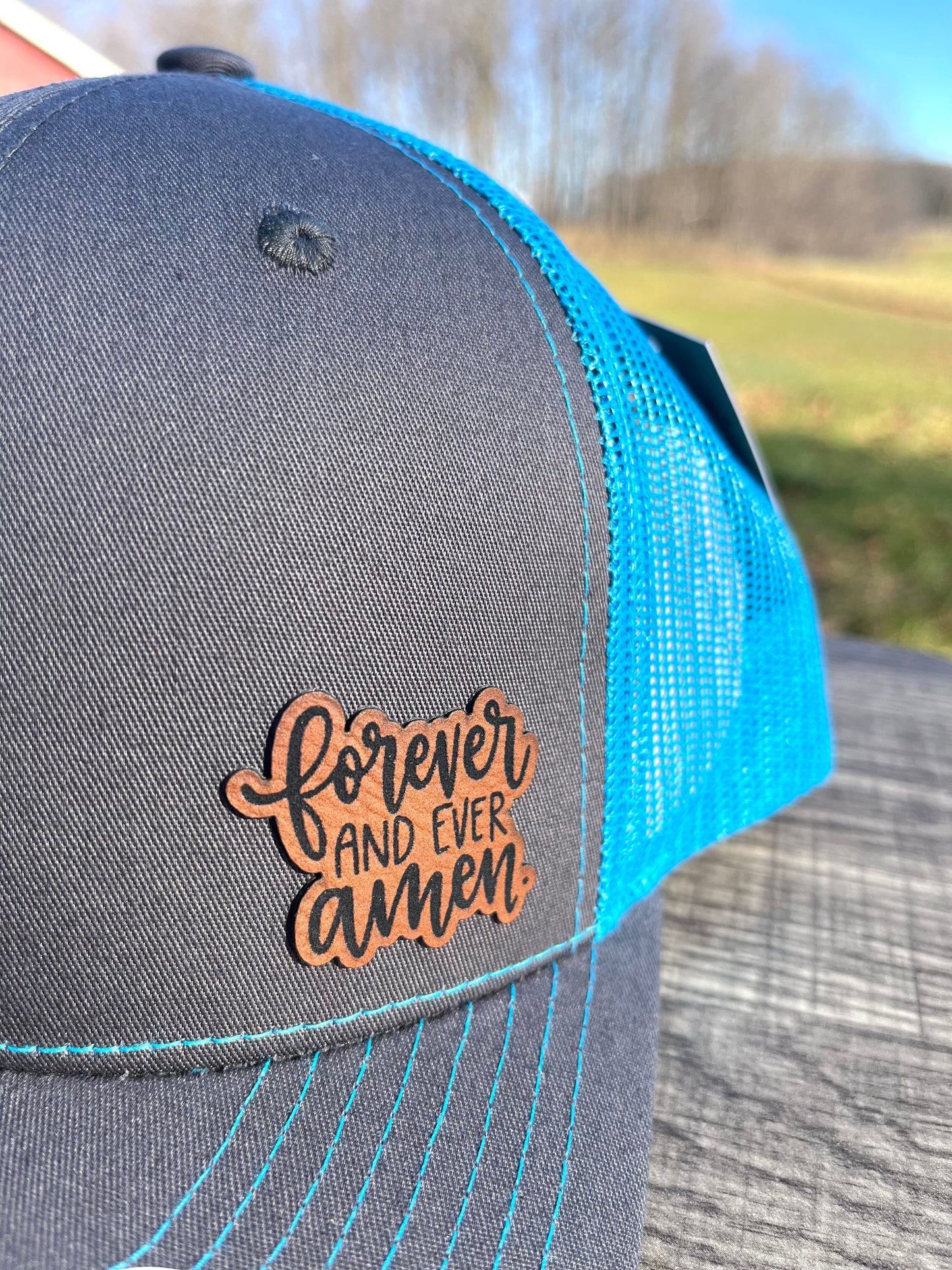 Forever & Ever leather patch hat