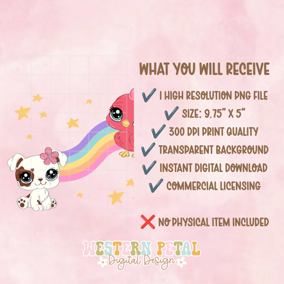 LPS Rainbow Glass Can Wrap PNG