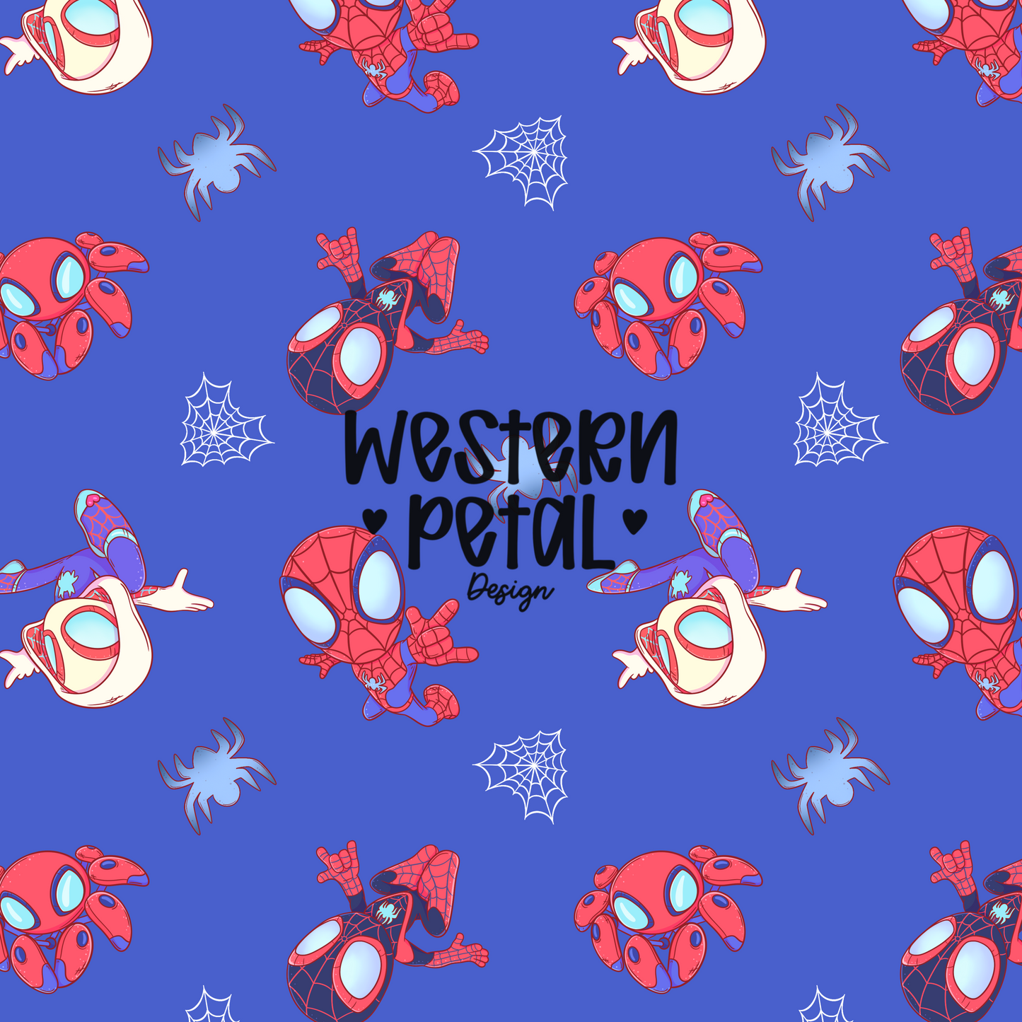 Spider Superhero Seamless File 12x12 inch