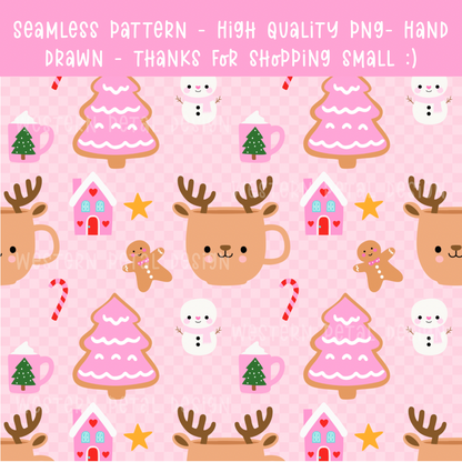 Pink Holiday Seamless File / Digital Paper