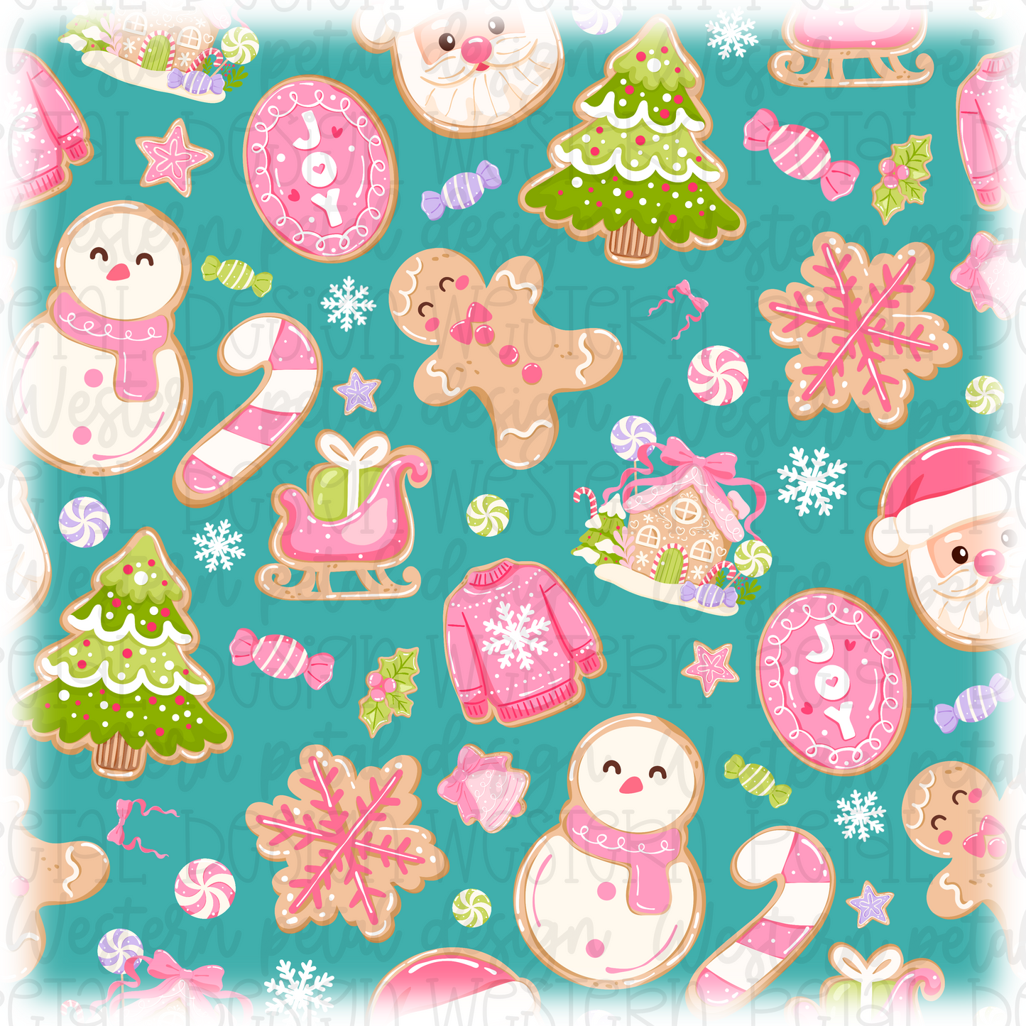 Christmas Sugar Cookie Seamless Pattern