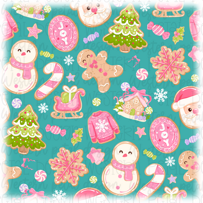 Christmas Sugar Cookie Seamless Pattern
