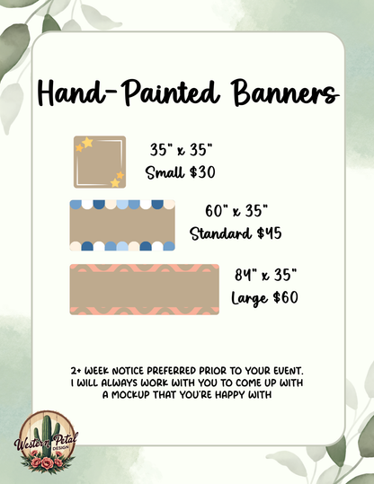 Camp Bachelorette Hand-Painted Custom Banner