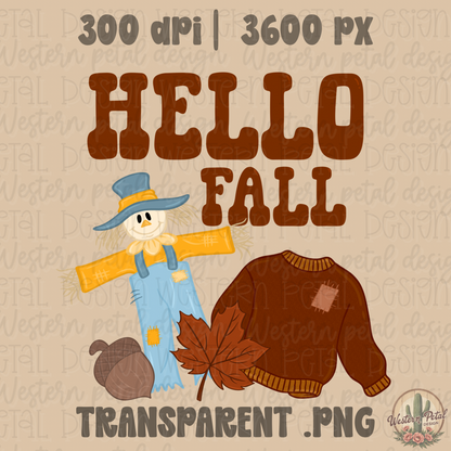 Hello Fall PNG