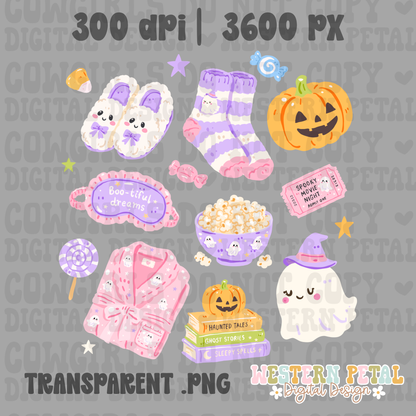 Girly spooky sleepover PNG