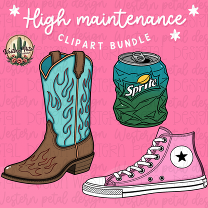 High Maintenance Clipart Bundle