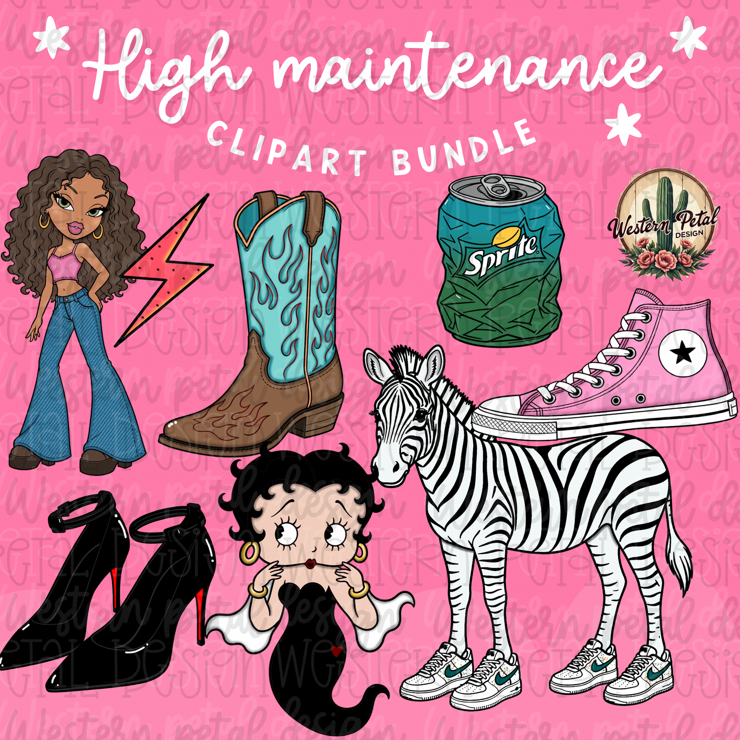 High Maintenance Clipart Bundle
