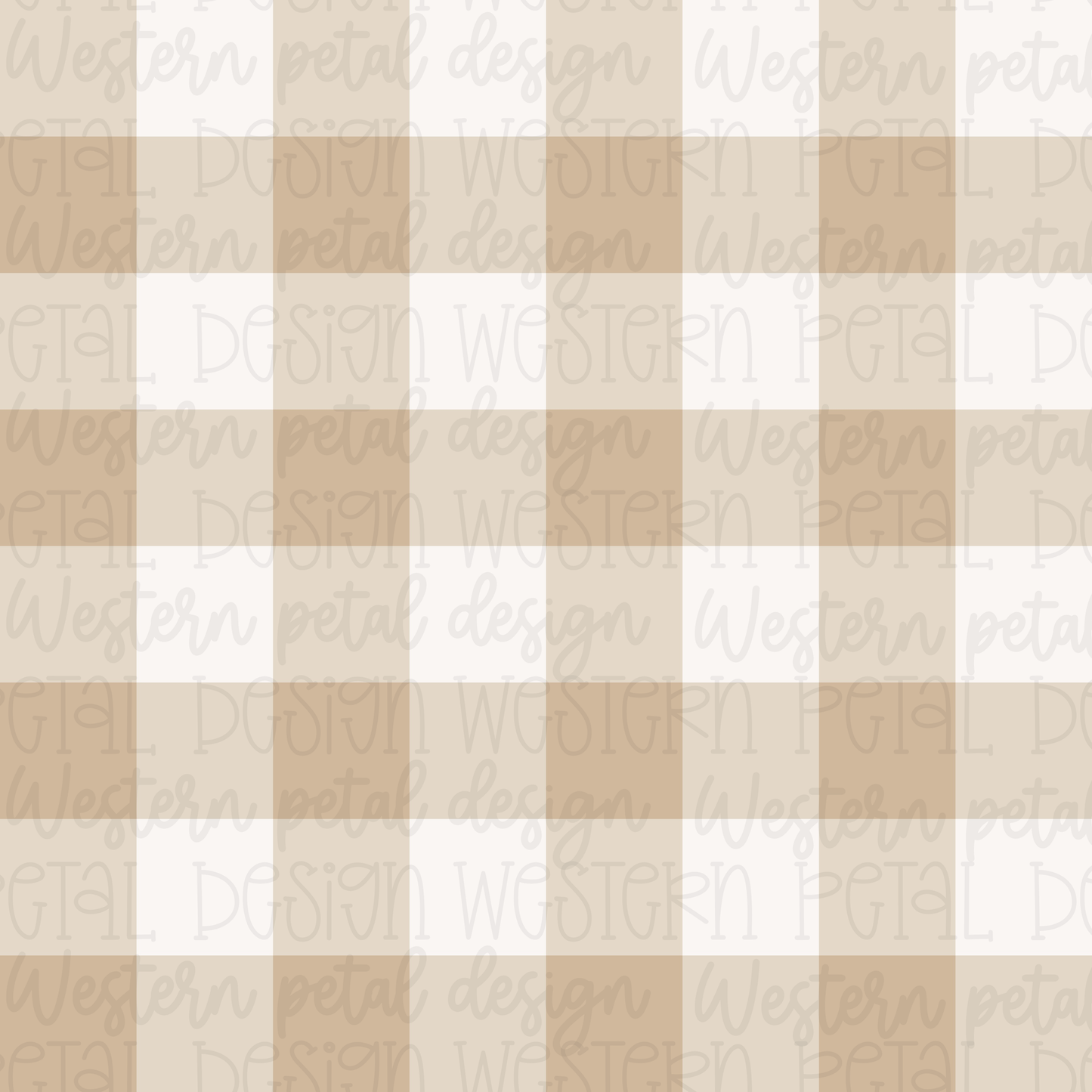 Tan Gingham Seamless Pattern