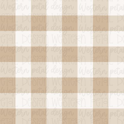 Tan Gingham Seamless Pattern