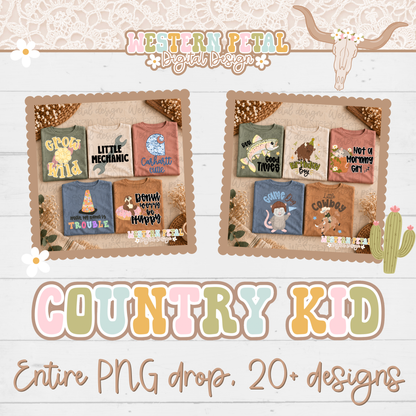 Country Kid PNG Drop ALL DESIGNS