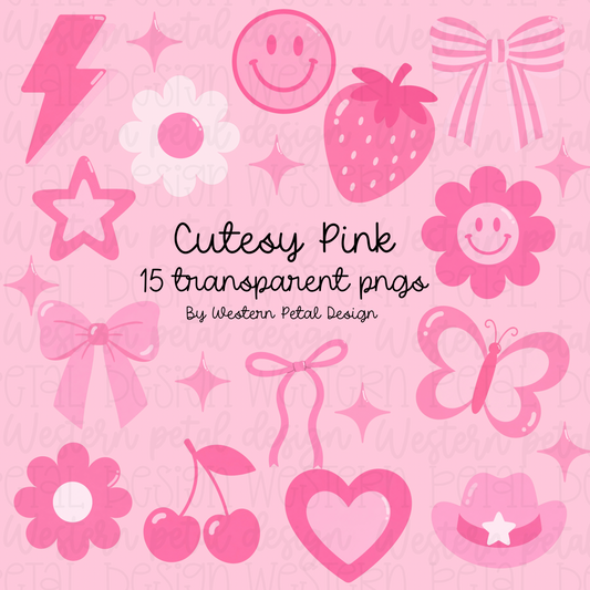 Cutesy Pink Clipart Bundle
