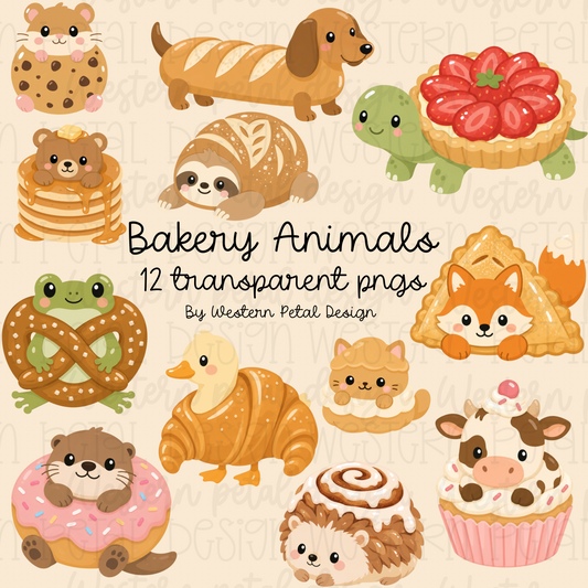 Bakery Animals Clipart Bundle