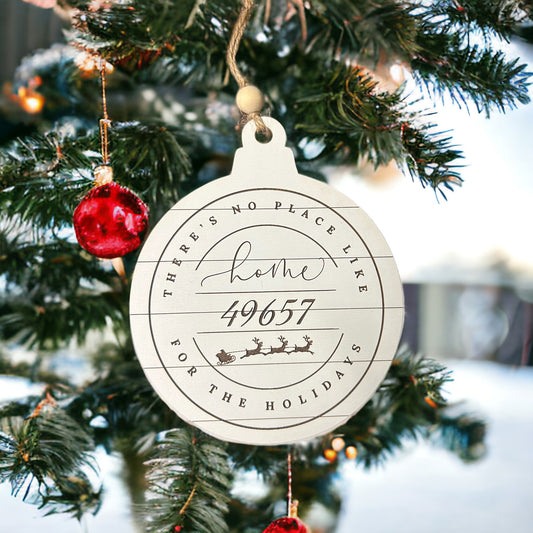 Zipcode hometown Christmas ornament personalized seasonal