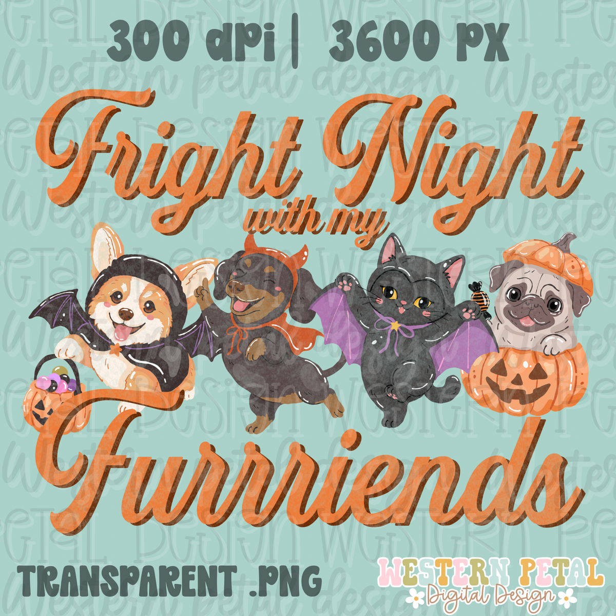 Fright Night Halloween PNG
