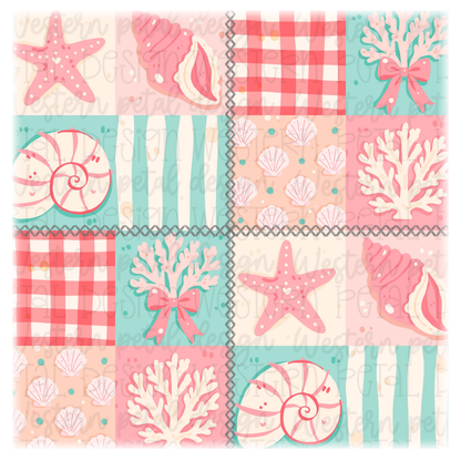 Beach Patchwork Seamless Pattern