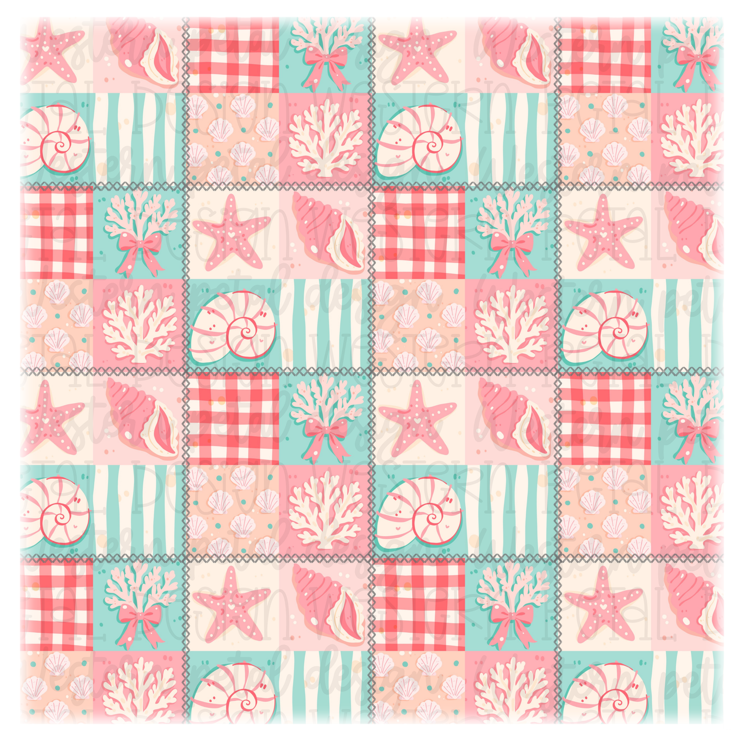Beach Patchwork Seamless Pattern