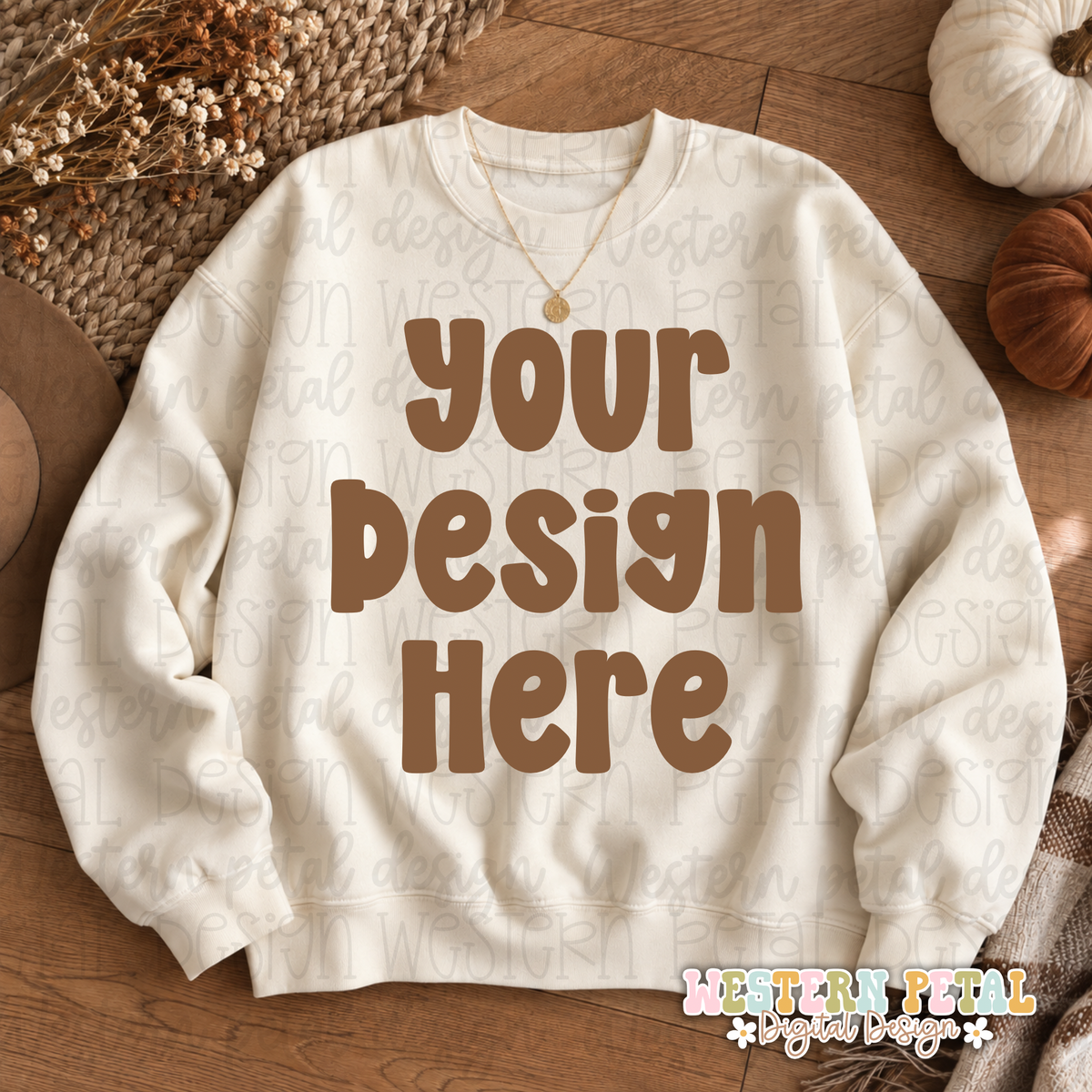 Ivory Crewneck Mockup