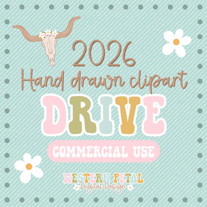 2026 Hand Drawn Clipart Drive