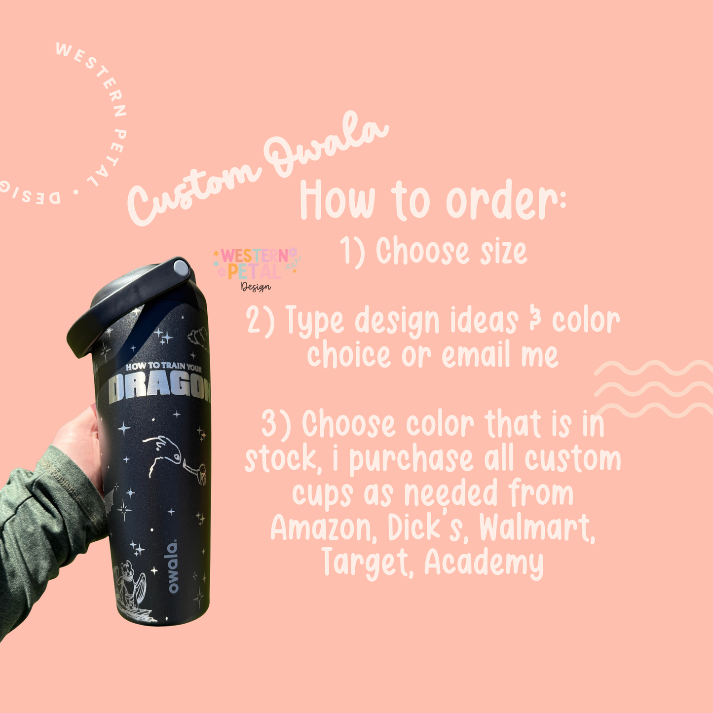 Custom Engraved Owala Sway Tumbler –  30 / 40 oz