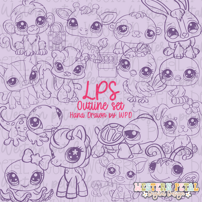 LPS Hand Drawn Outline Bundle