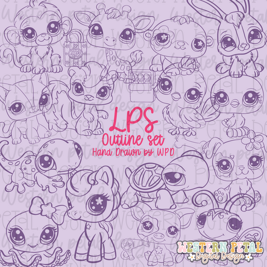 LPS Hand Drawn Outline Bundle