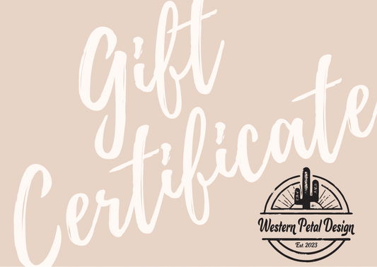 Western Petal Design gift certificate