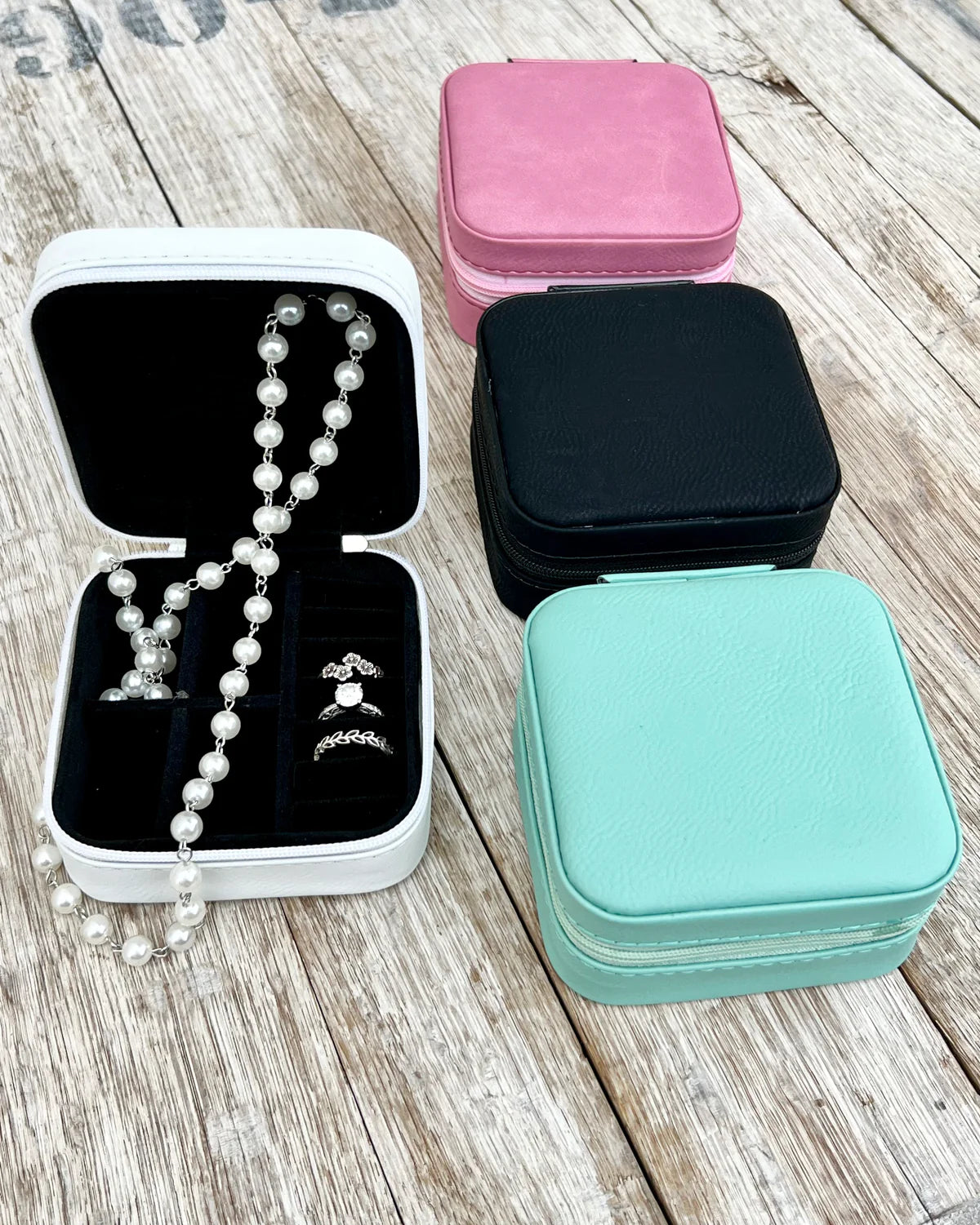 Travel Jewelry box with name engraved