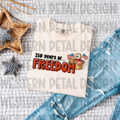 250 Years of Freedom Shirt PNG