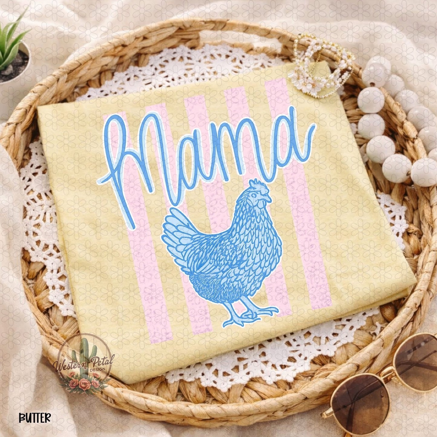Mama Chicken Shirt | Comfort Colors 1717 Butter Tee | Farmhouse Mama Graphic T-Shirt