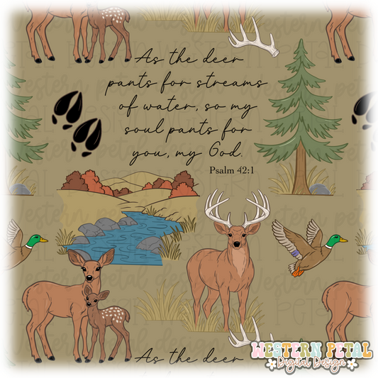 Psalm 42:1 Deer Designs